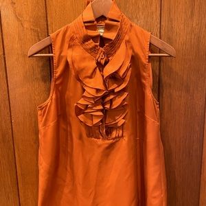 Sleeveless ruffle blouse